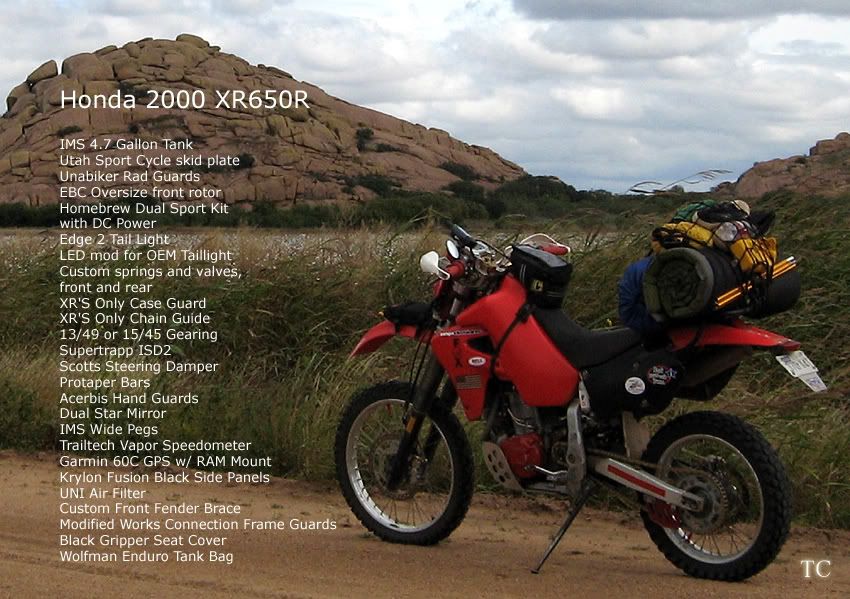 xr650r adventure mods