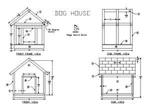 Dimensions Dog House Plans Blueprint