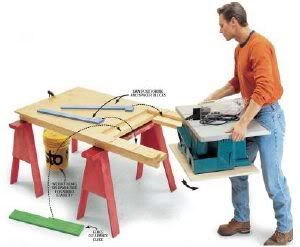 portable table saw outfeed plans diy miter saw table plans