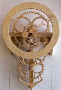 Also check out Clayton Boyer’s Wooden Gear Clocks on YouTube