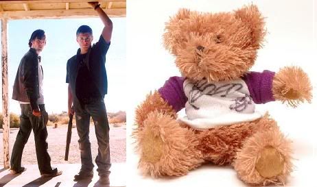 Jared Padalecki & Jensen Ackles and their signed bear Jared Padalecki & Jensen Ackles and their signed bear