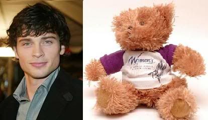 Tom Welling and his signed bear Tom Welling and his signed bear
