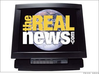 Real News logo on TV