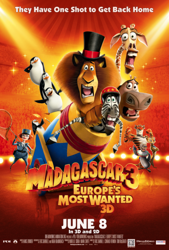 Madagascar 3: Europe's Most Wanted poster
