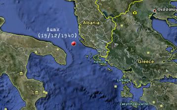 Y-3 Proteus - location of sinking