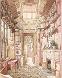 The study as painted by Joseph Gandy in 1822