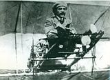 Kamperos on his Farman biplane.