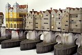 Medieval London Bridge model in the London Docklands Museum