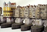 Medieval London Bridge model in the London Docklands Museum