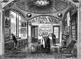 The breakfast room in a 1864 magazine