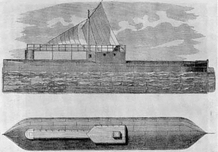 'Cleopatra', the specially designed ship and cylinder that carried the Obelisk