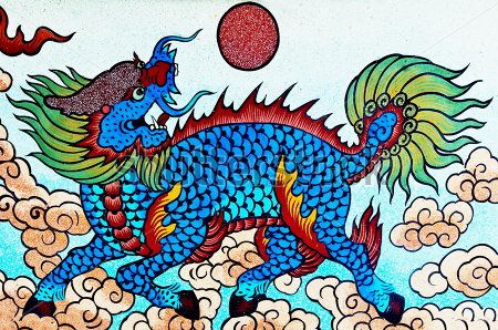 Kỳ Lân trong tranh vẽ Trung Quốc
