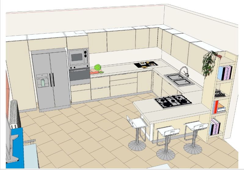 Forum arredamento.it •u o isola help, cercasi rendering ... Colonna dispensa cucina estraibile