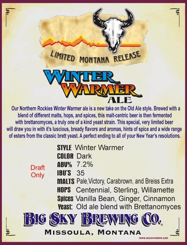 News from Big Sky Brewing Company