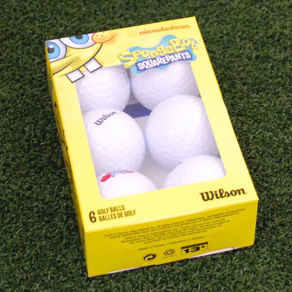 Wilson SpongeBob SquarePants & Friends White Golf Balls 6 Total Balls