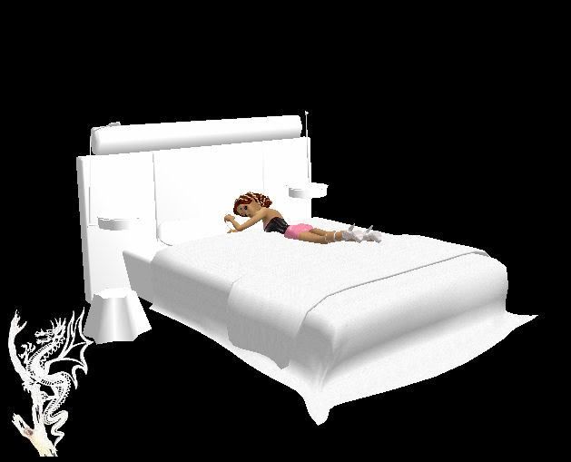 12 pose white bed