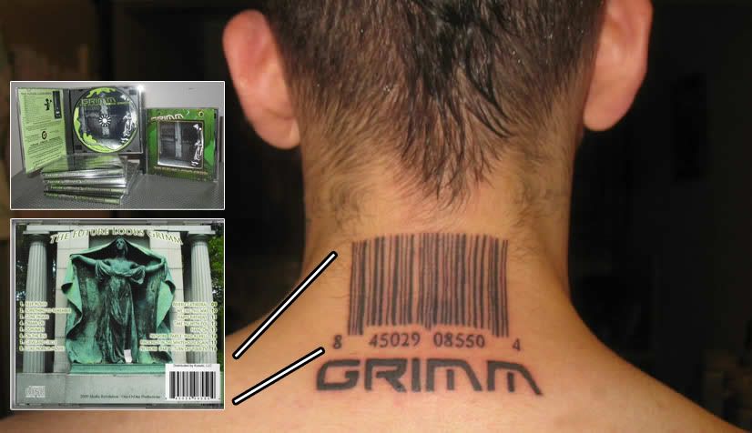 barcode tattoo neck. 75%. Tattoo