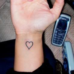 Heart tattoos on wrist