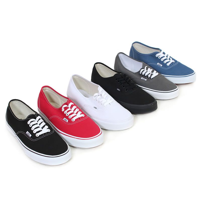 VANS MEN'S AUTHENTIC CANVAS LACE UP TRAINERS UK 7-12