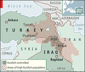 turkey iraq map