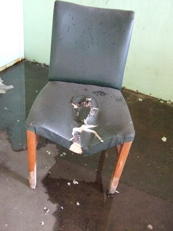 Broken black chair. Pictures, Images and Photos