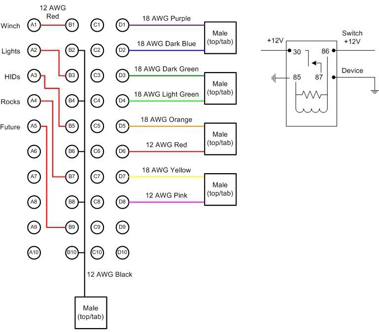 Here's the wiring diagram: