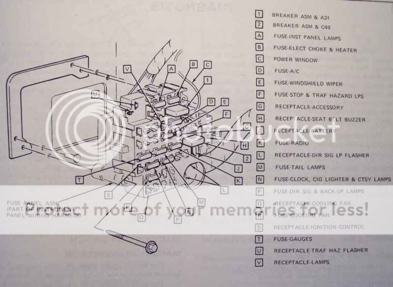 Fuse Box Diagram 1979 Corvette