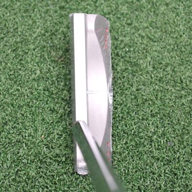   closely that illustrates the natural toe weighting of this putter