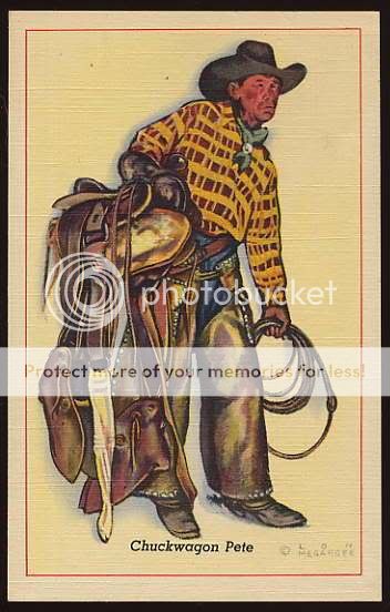 LON MEGARGEE VINTAGE POSTCARD Chuckwagon Pete  