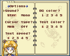 Options Menu