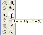 Select the Type tool from the Tools palette