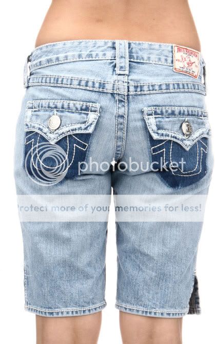 194 TRUE RELIGION JOEY BIG T BERMUDA JEANS SHORTS 24  